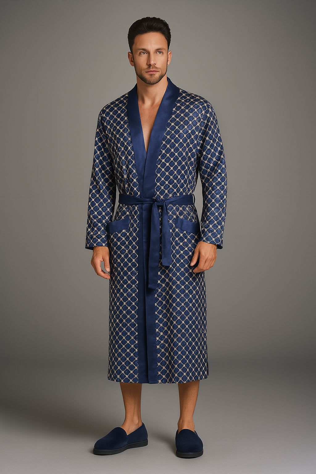 Peignoir Bleu Doux de Qualité