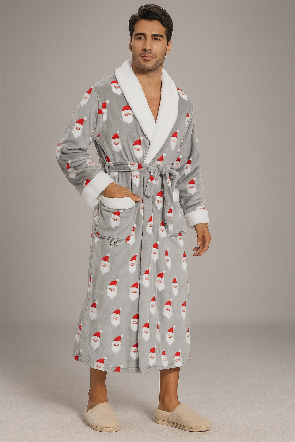 Peignoir Polaire Chaud de Noël