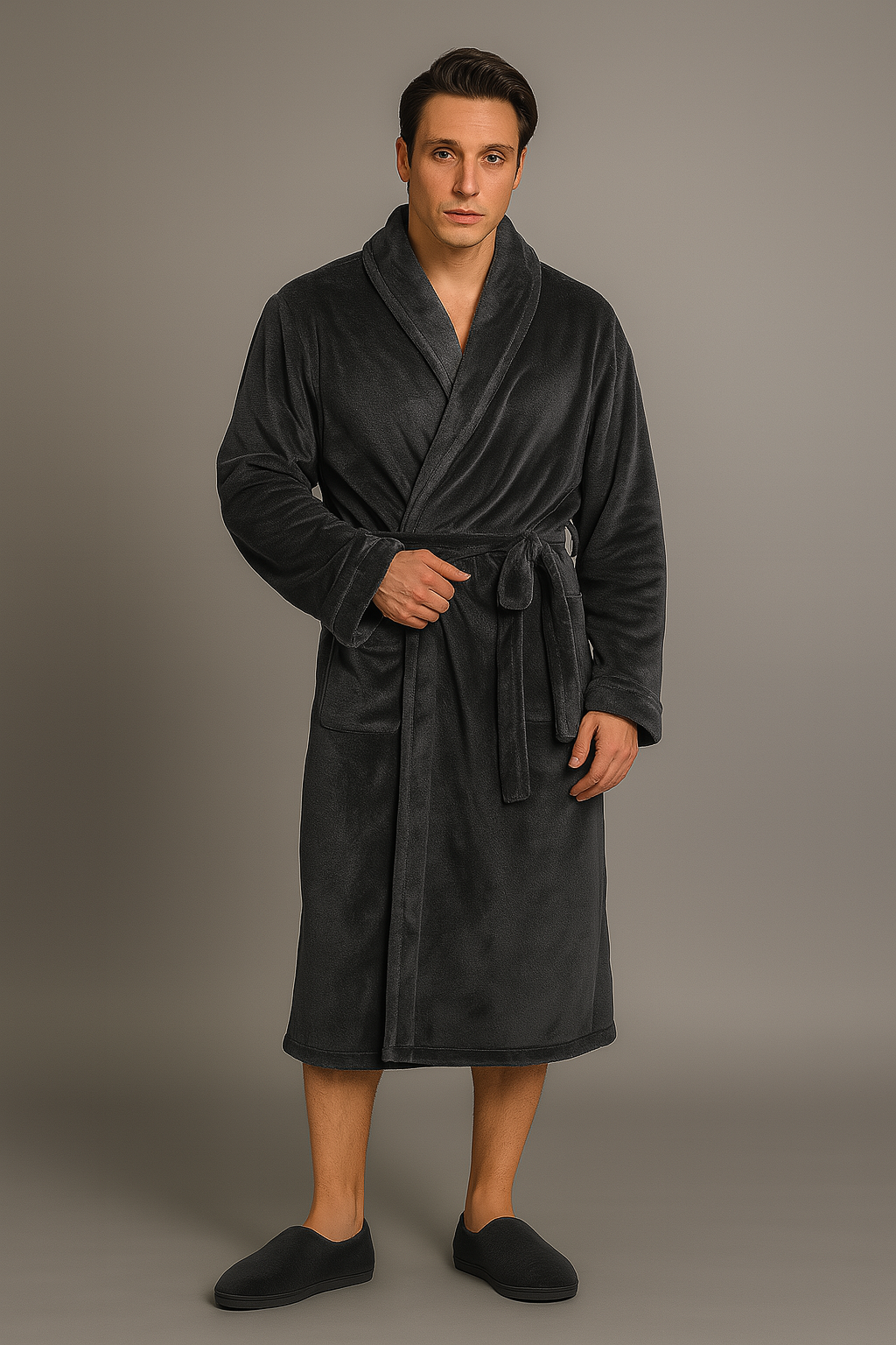 Peignoir Polaire Chaud et Éponge