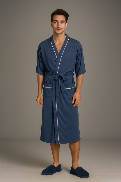 Peignoir de Bain Original Kimono Bleu