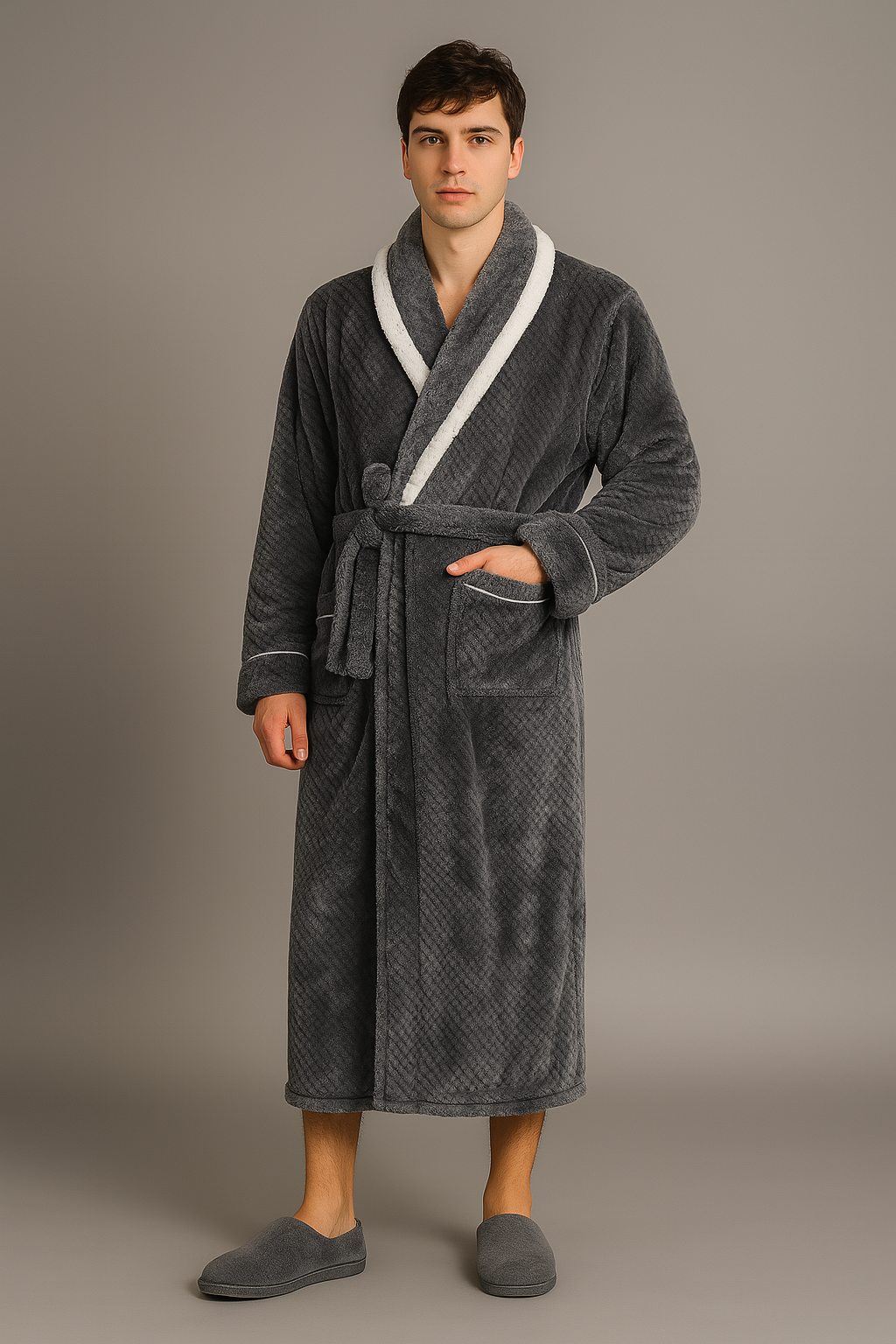 Peignoir Épais et Chaud en Éponge pour L'hiver
