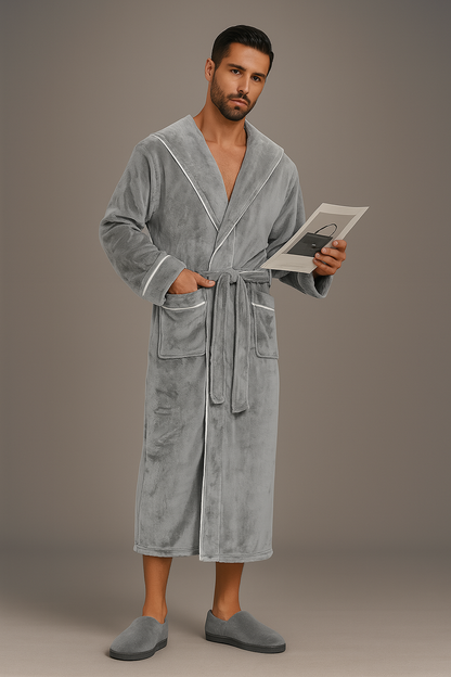 Peignoir de Luxe Chaud avec Capuche