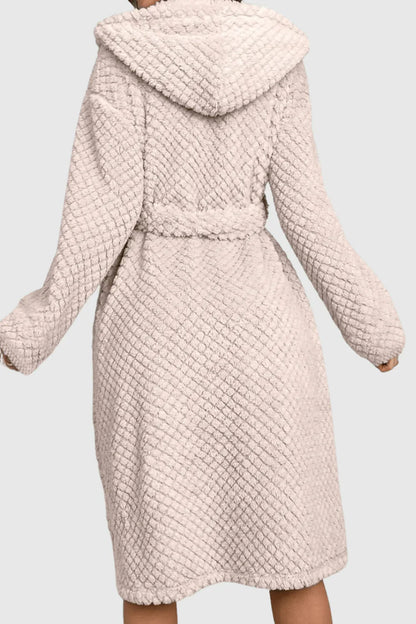 Peignoir éponge femme à capuche ultra doux