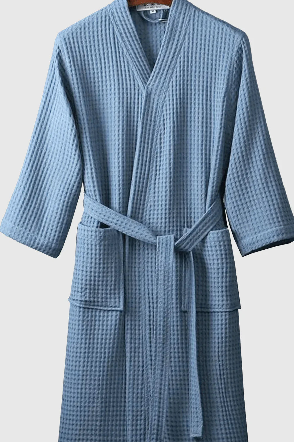 Peignoir léger en coton nid d’abeille unisexe