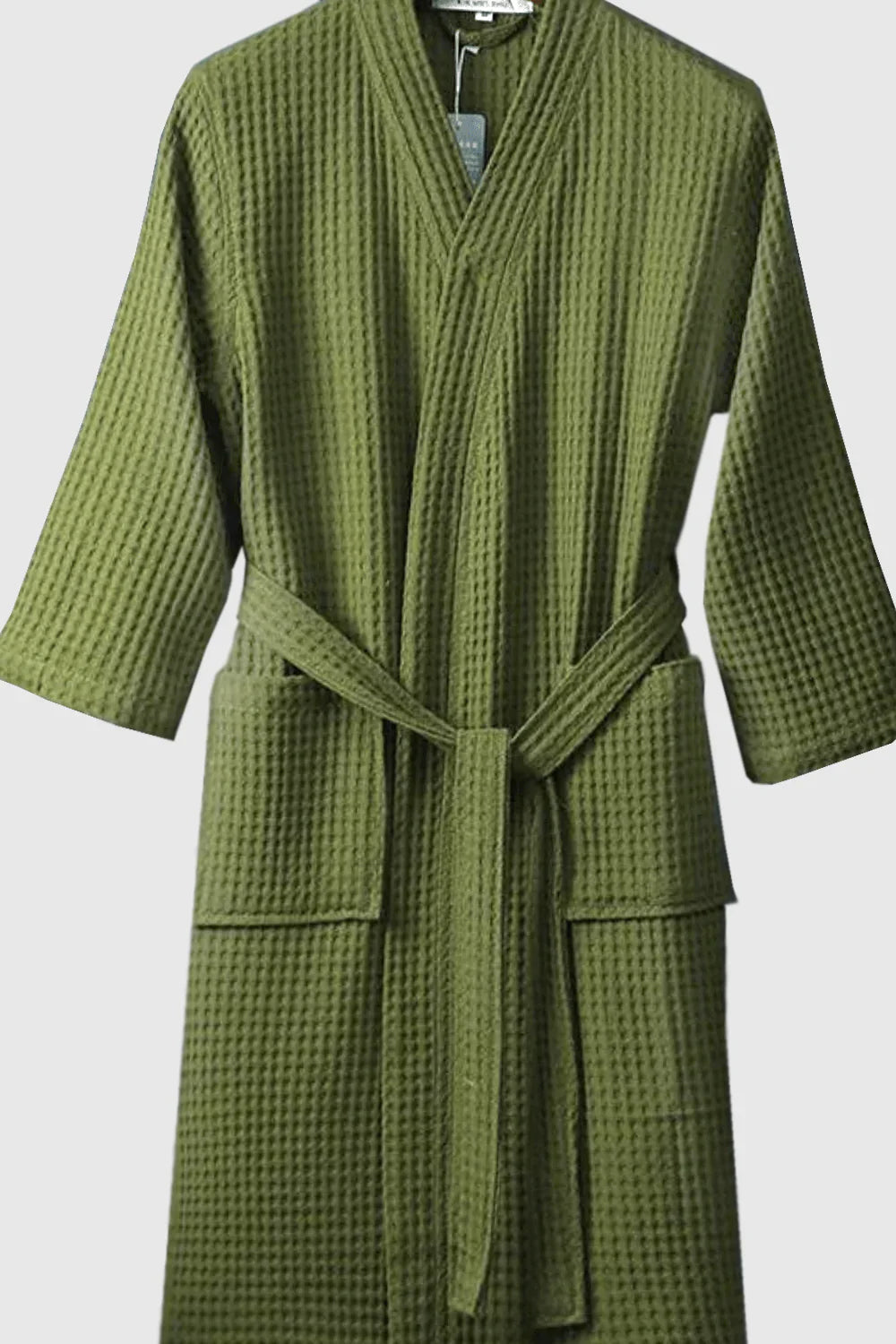 Peignoir léger en coton nid d’abeille unisexe