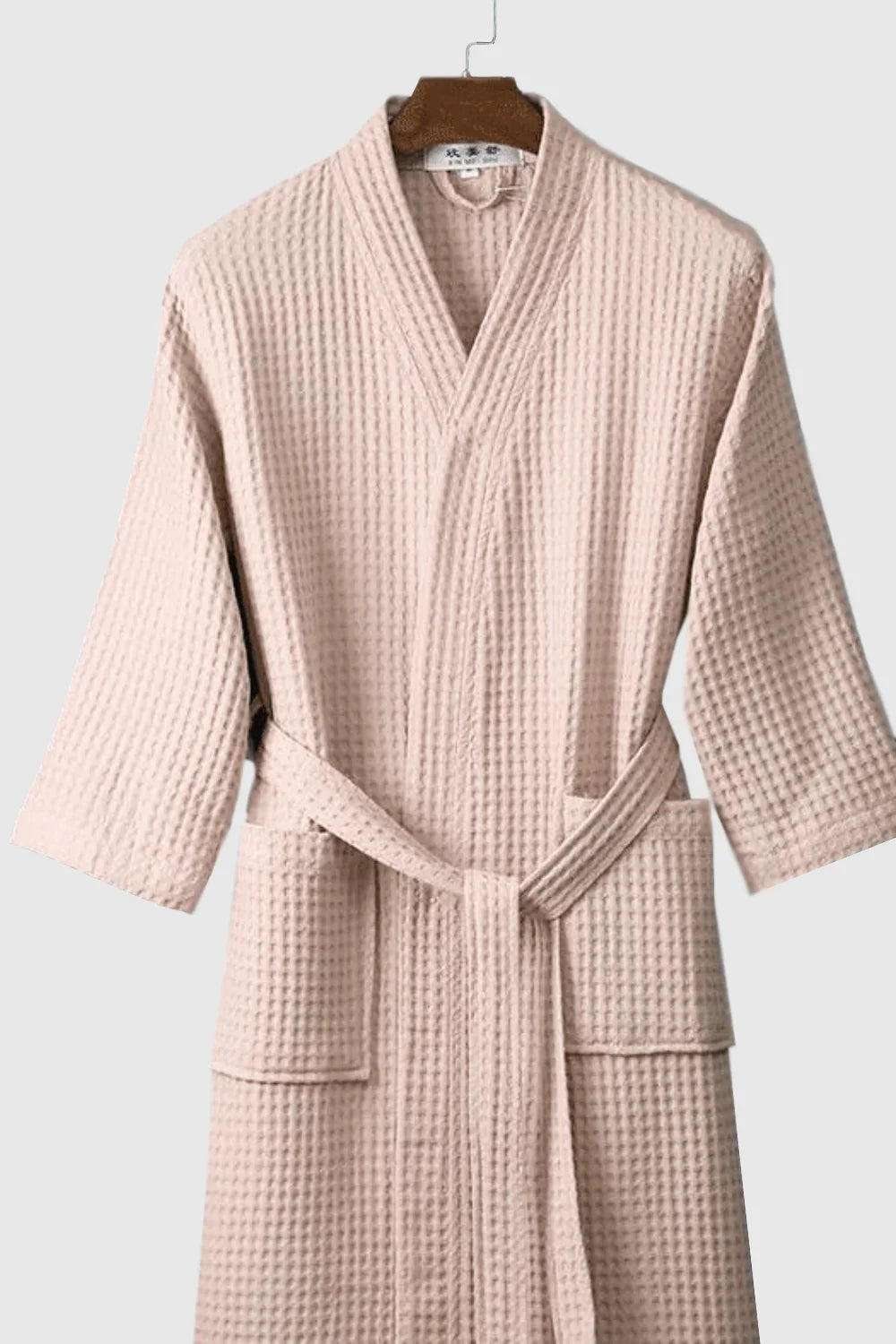 Peignoir léger en coton nid d’abeille unisexe