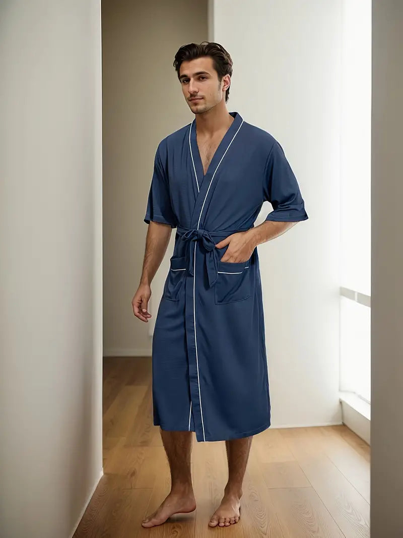 Peignoir de Bain Original Kimono Bleu