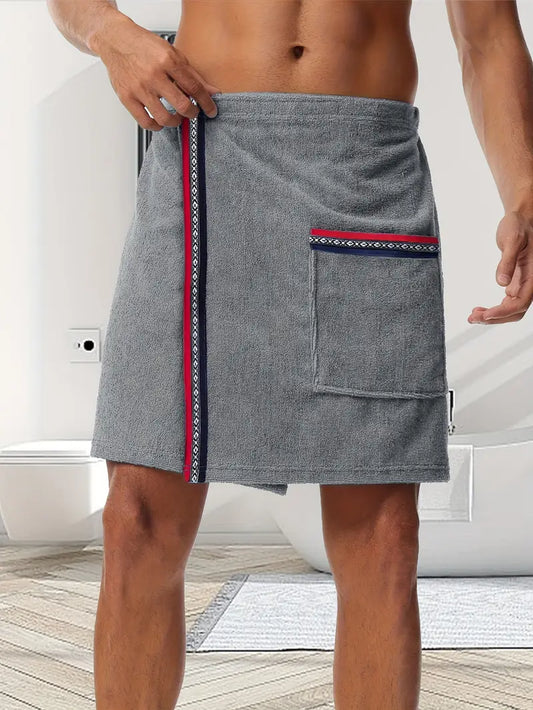 Peignoir Serviette Homme Microfibre Élégance