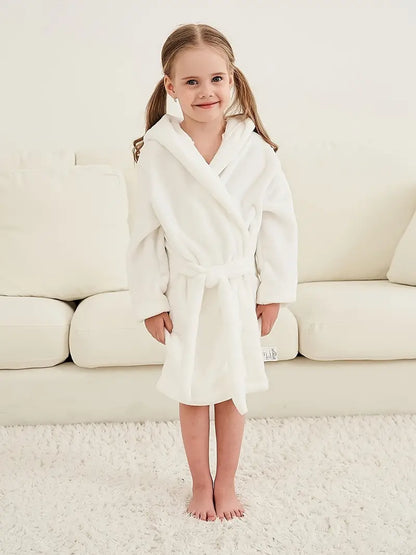 Peignoir de Bain Enfant Polaire avec Capuche