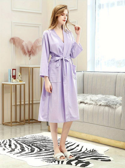 Peignoir de Bain Doux avec Ceinture