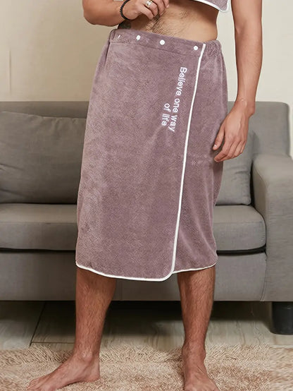 Peignoir Serviette Homme Essentiel Microfibre