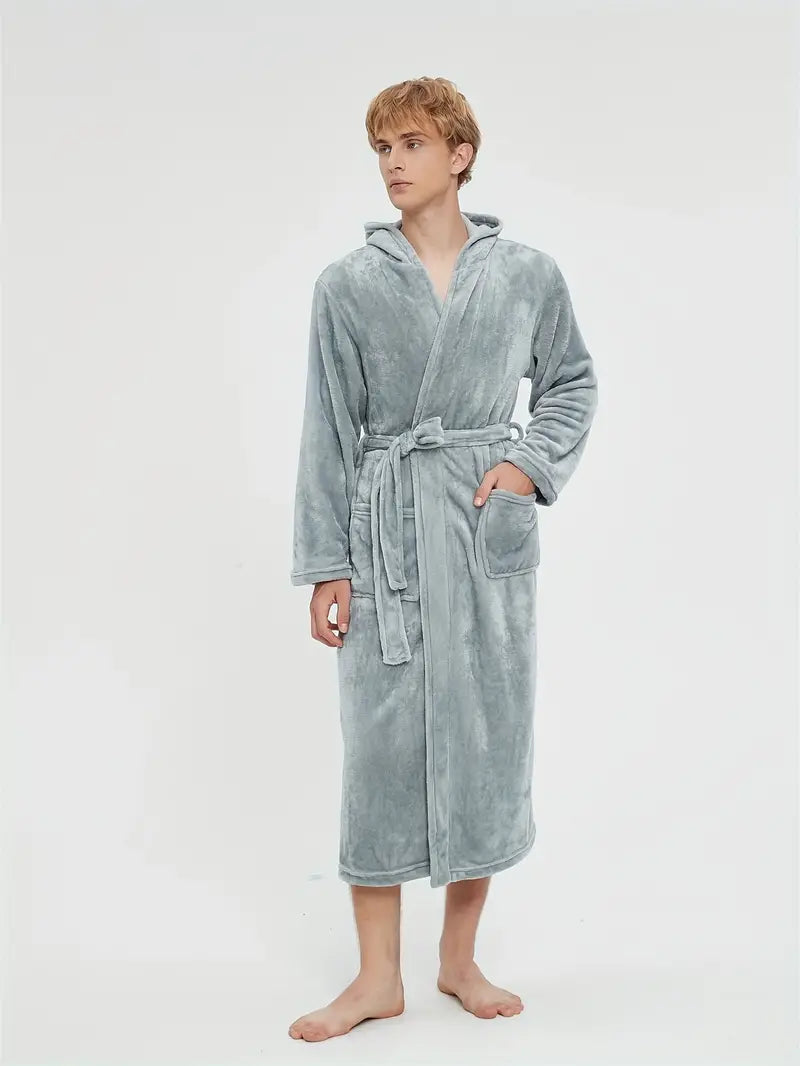 Peignoir Polaire Confortable avec Capuche