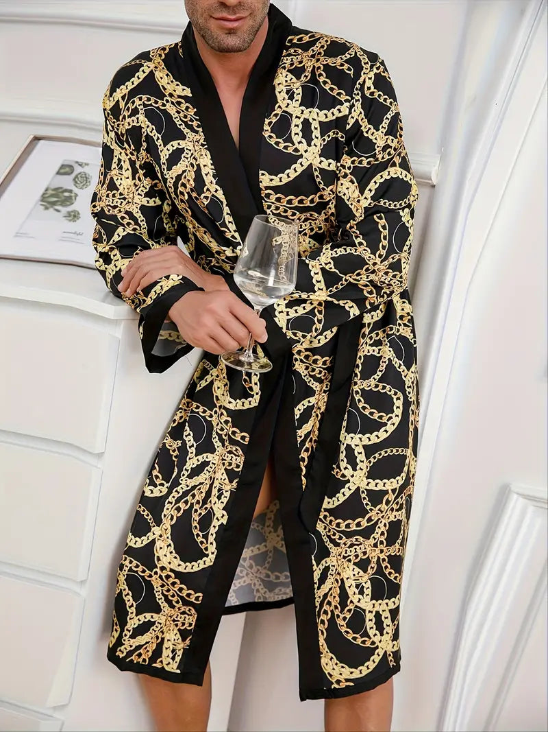 Peignoir homme satin luxe été