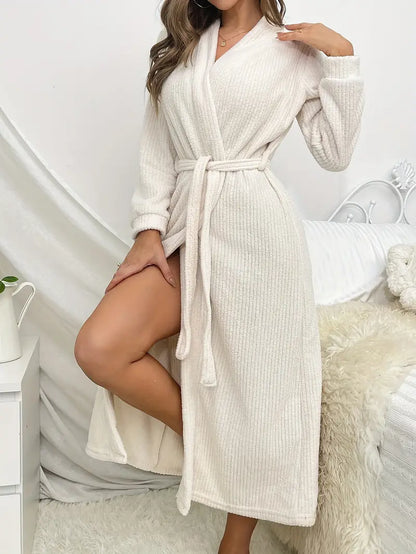 Peignoir de Nuit Éponge avec Ceinture
