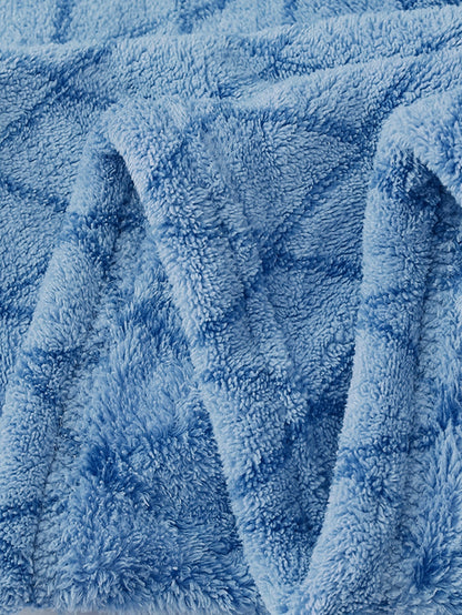 Peignoir polaire à capuche pour homme avec motifs relief et ceinture ajustable