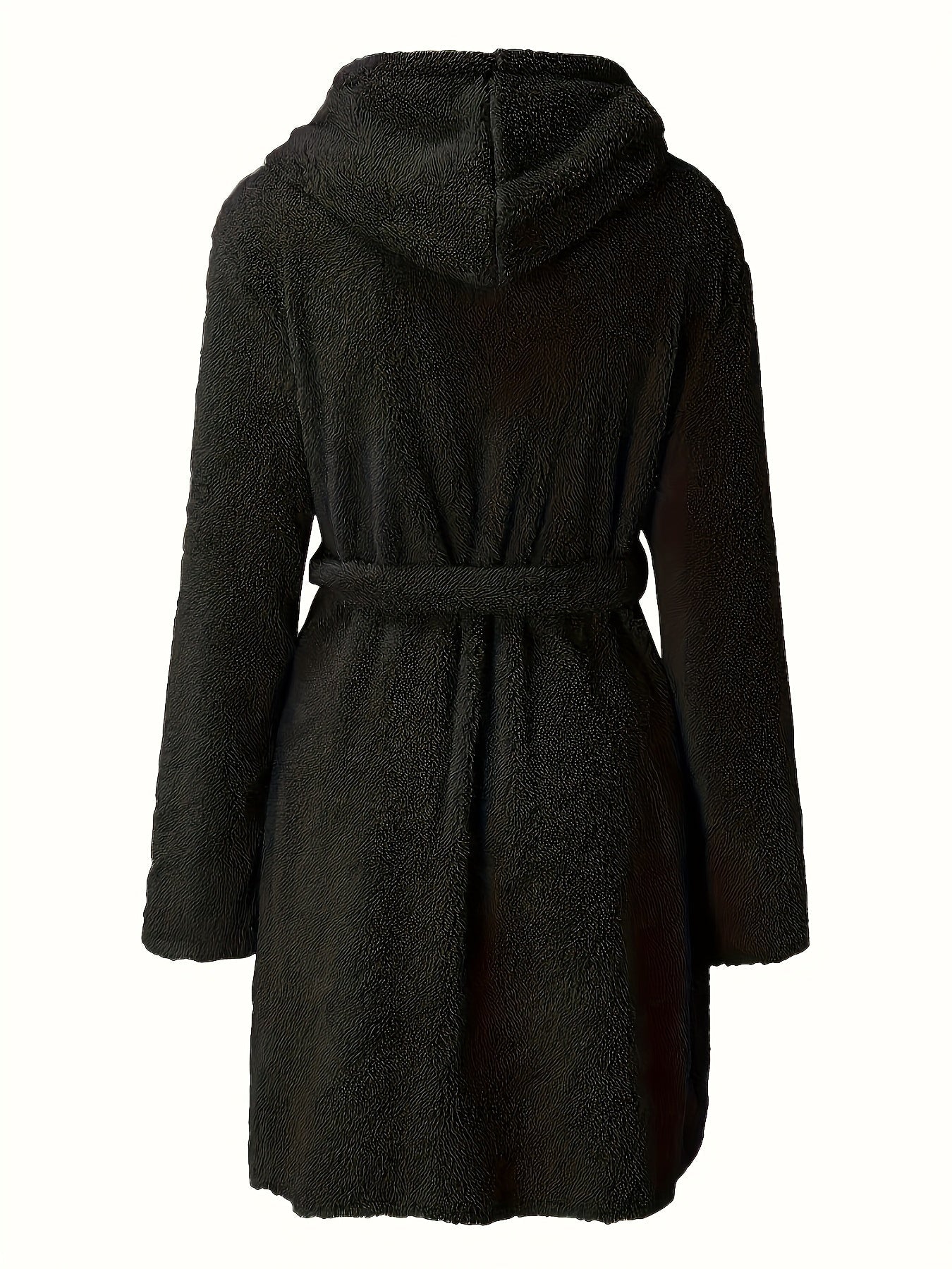 Peignoir polaire homme à capuche polaire avec poches et ceinture