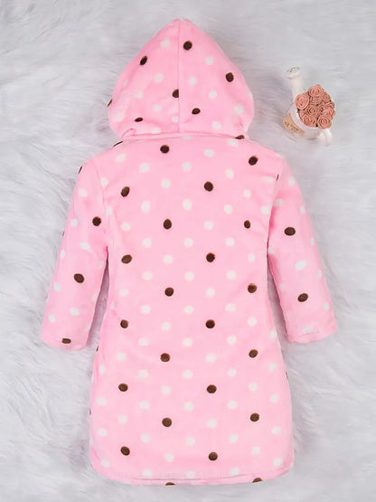 Peignoir de Bain Enfant Polaire Polka Dot