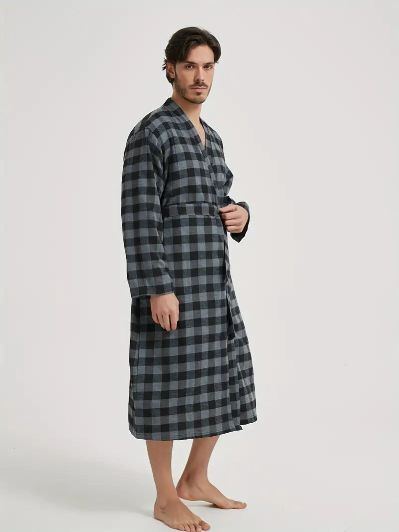 Peignoir de Bain à Carreaux Original