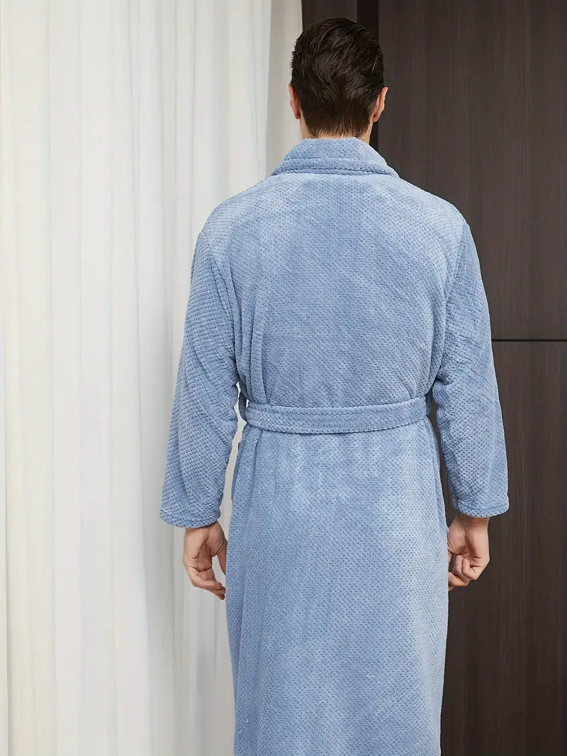 Peignoir de Bain Nid D'abeille en Coton