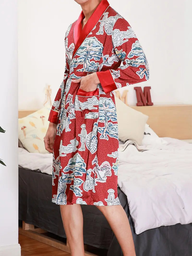 Peignoir Kimono de Bain Style Ancien