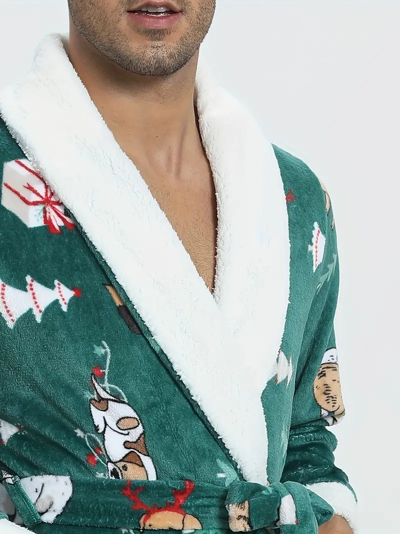 Peignoir Polaire Chaud de Noël