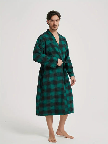 Peignoir de Bain à Carreaux Original